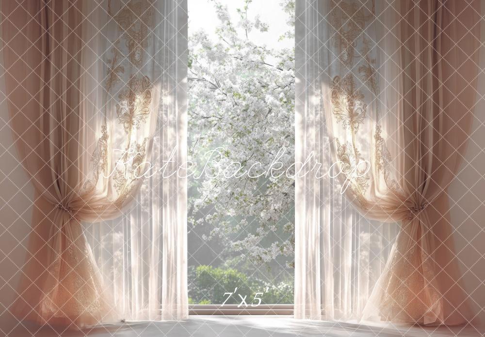 Kate Spring Elegant Window Curtain Backdrop Designed by Mini MakeBelieve