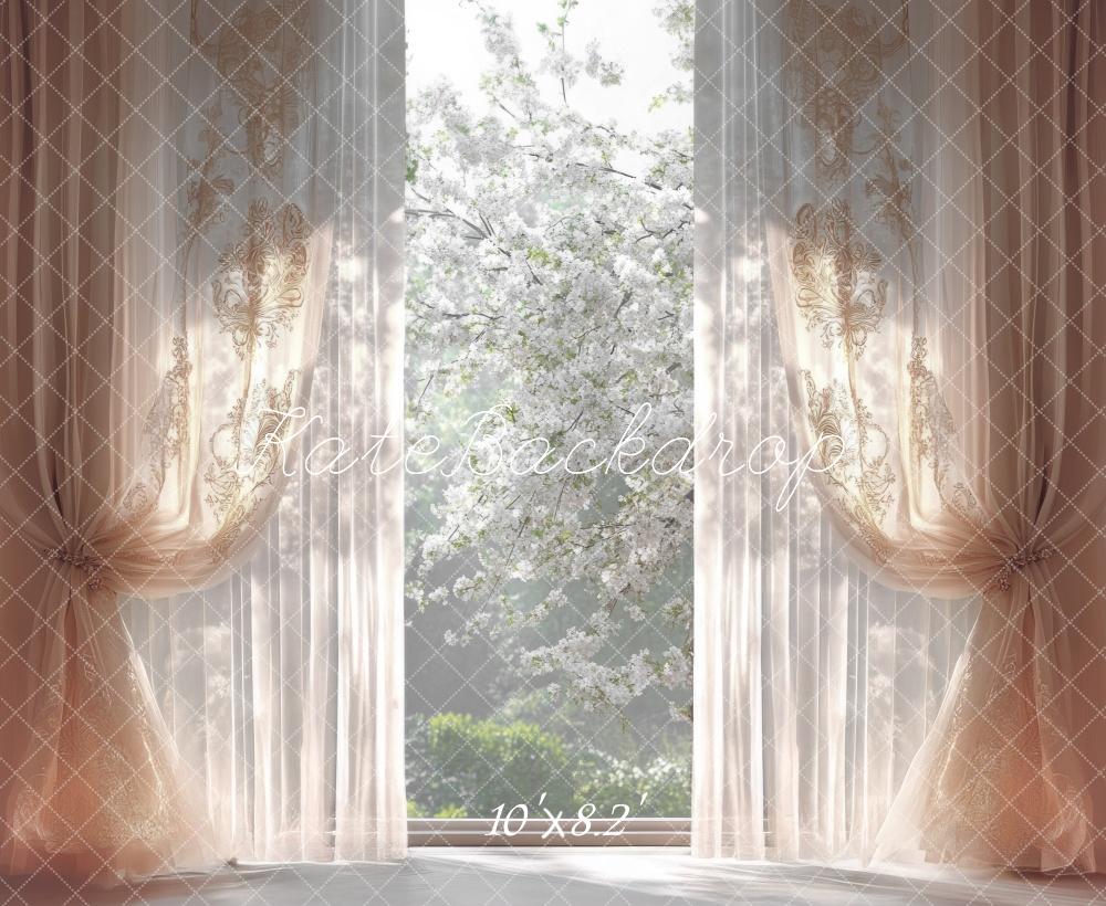 Kate Spring Elegant Window Curtain Backdrop Designed by Mini MakeBelieve