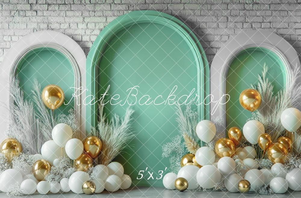 Kate Green Arch Balloons Backdrop Designed by Mini MakeBelieve