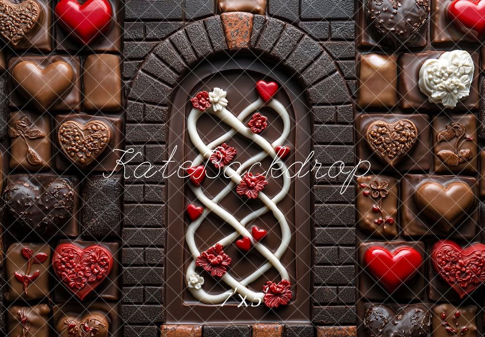 Kate Valentine's Day Backdrop Candy Chocolate Arch Designed by Mini MakeBelieve