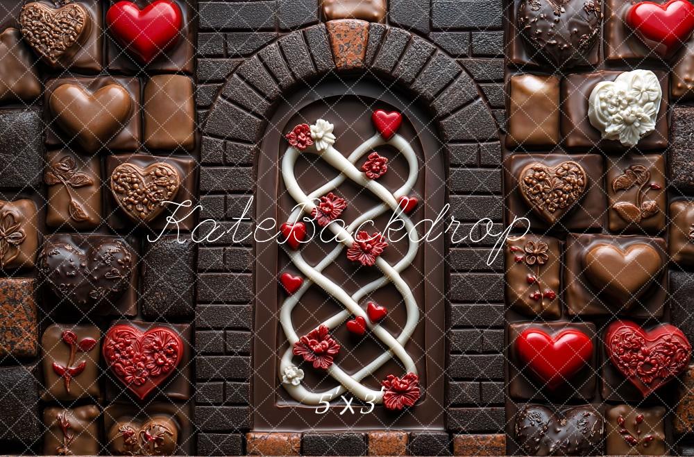 Kate Valentine's Day Backdrop Candy Chocolate Arch Designed by Mini MakeBelieve