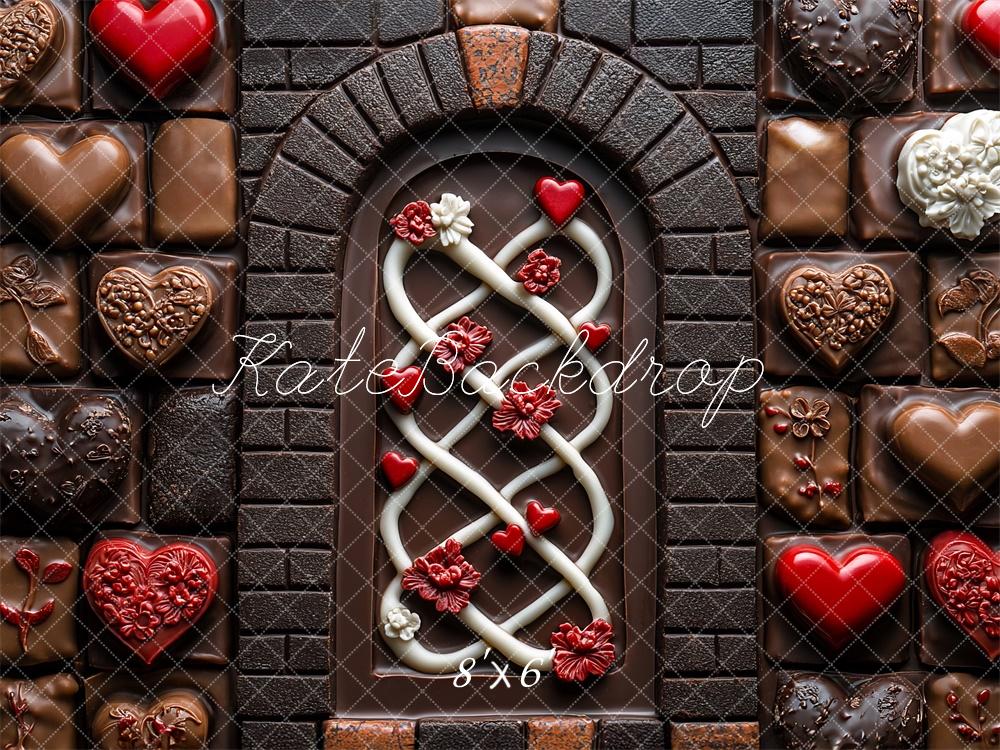 Kate Valentine's Day Backdrop Candy Chocolate Arch Designed by Mini MakeBelieve