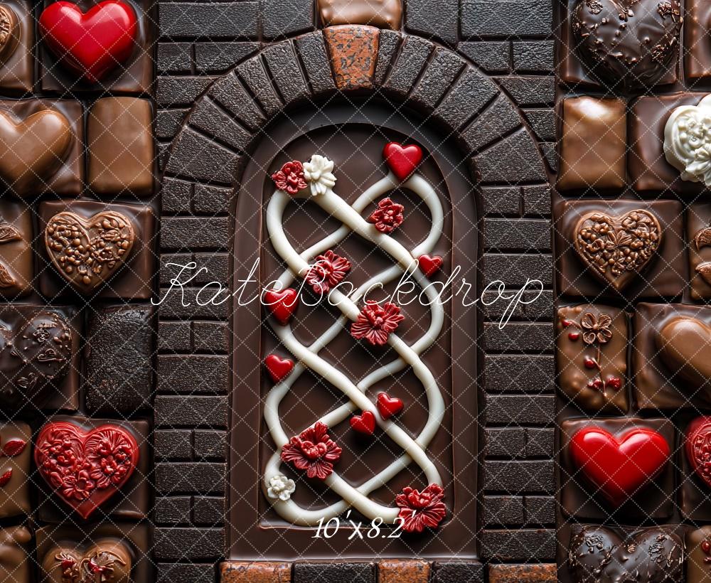 Kate Valentine's Day Backdrop Candy Chocolate Arch Designed by Mini MakeBelieve