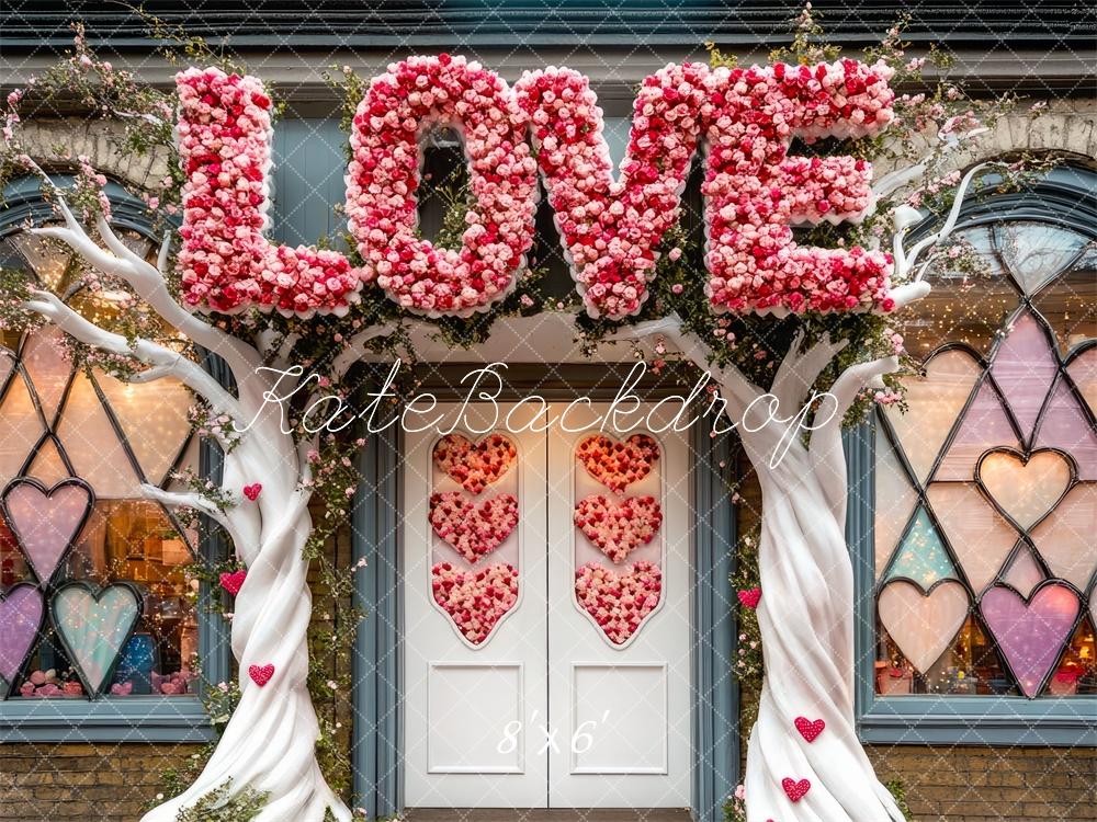 Kate Valentine's Day Love Store Backdrop Designed by Mini MakeBelieve