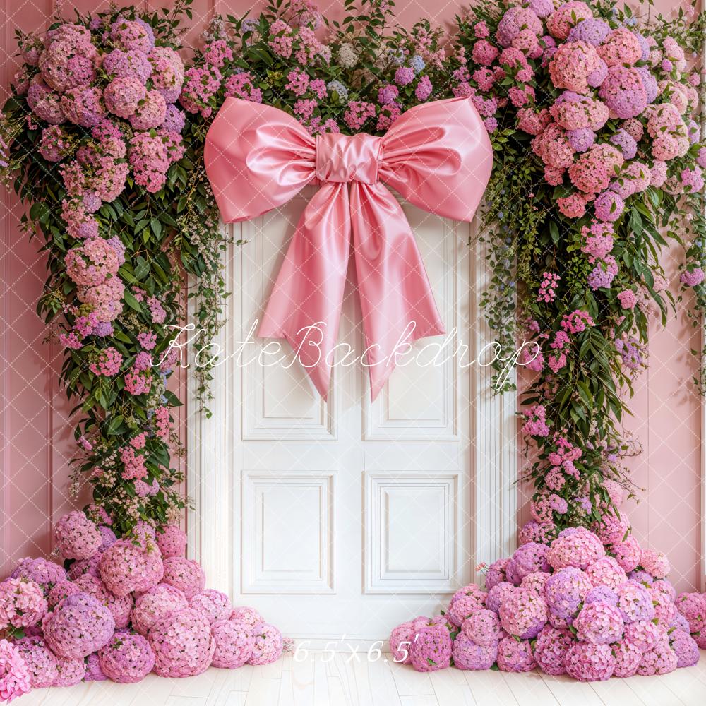 Kate Spring Backdrop Pink Bow Hydrangea Designed by Emetselch