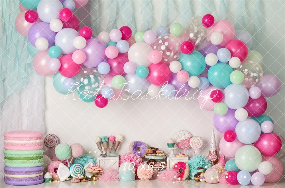 Kate Donut Candy Icecream Birthday Backdrop Designed by Mandy Ringe Photography