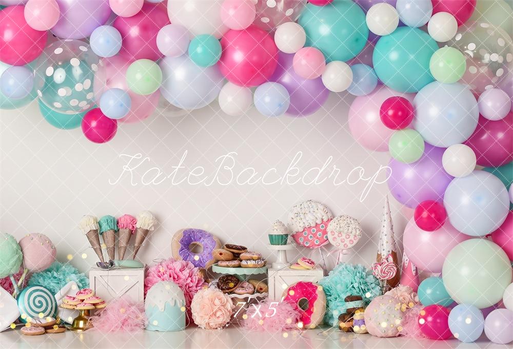 Kate Donut Candy Icecream Birthday Backdrop Designed by Mandy Ringe Photography