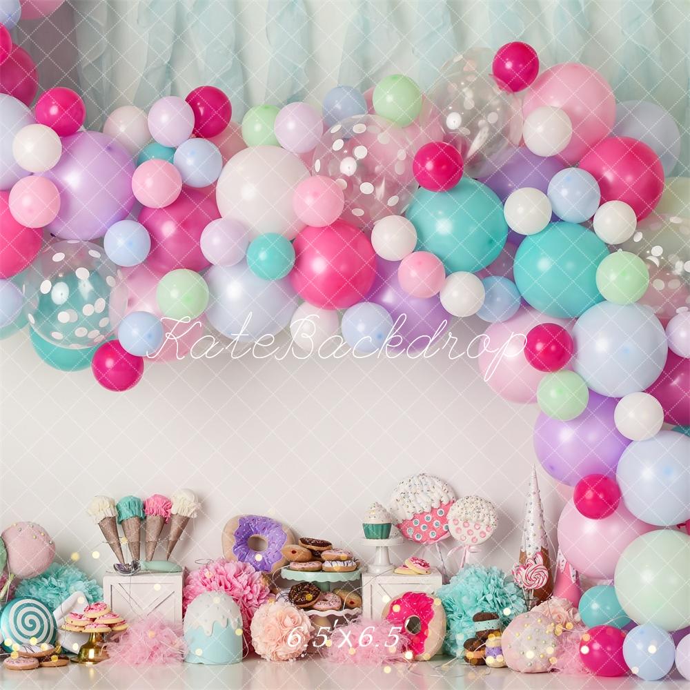 Kate Donut Candy Icecream Birthday Backdrop Designed by Mandy Ringe Photography