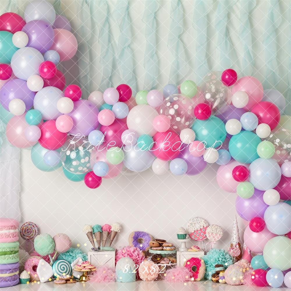 Kate Donut Candy Icecream Birthday Backdrop Designed by Mandy Ringe Photography