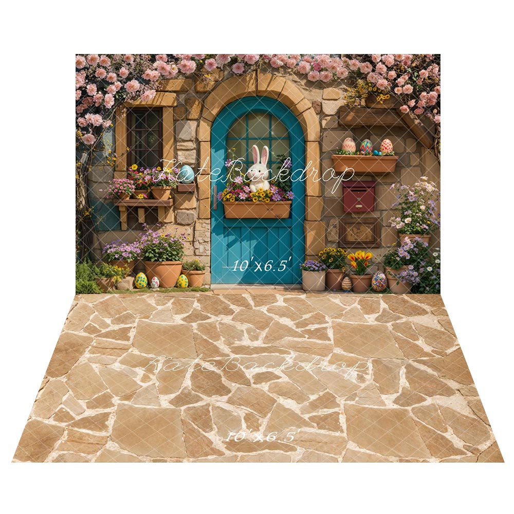 Kate Easter Spring Backdrop+Stone Floor Backdrop