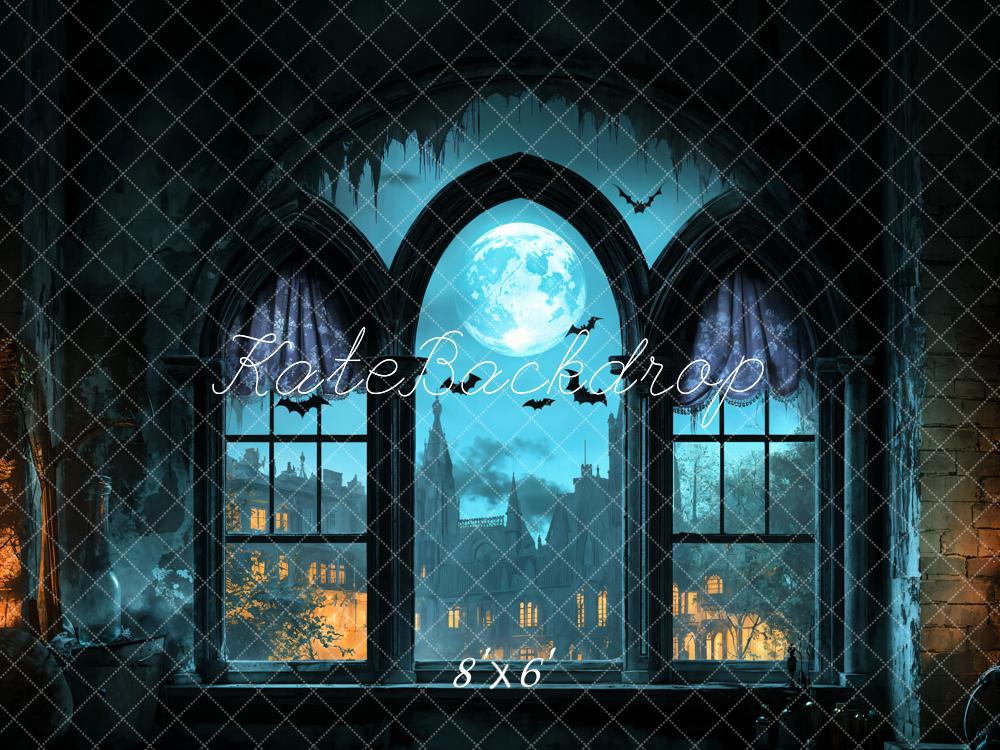 Kate Fleece Halloween Arch Backdrop Moonlit Night Designed by Emetselch