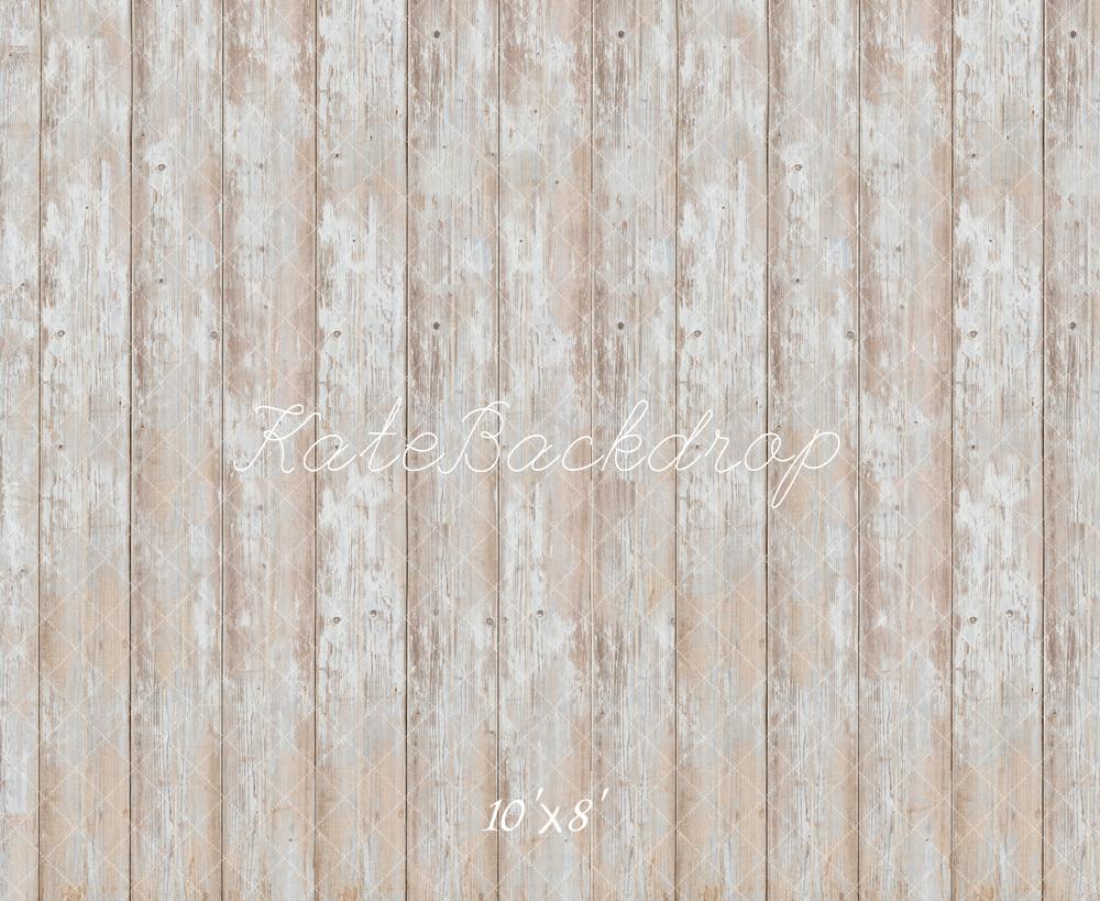 Kate Rustic Wooden Plank Fleece Floor Backdrop Designed by Kate Image