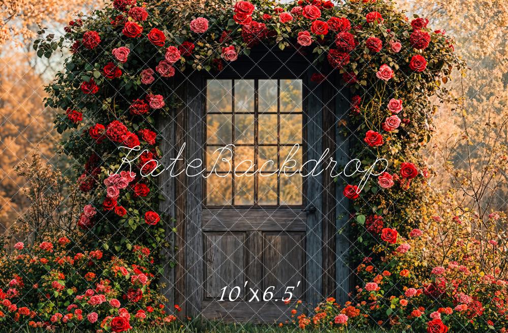 Kate Fleece Spring Rose Door Backdrop Designed by Emetselch