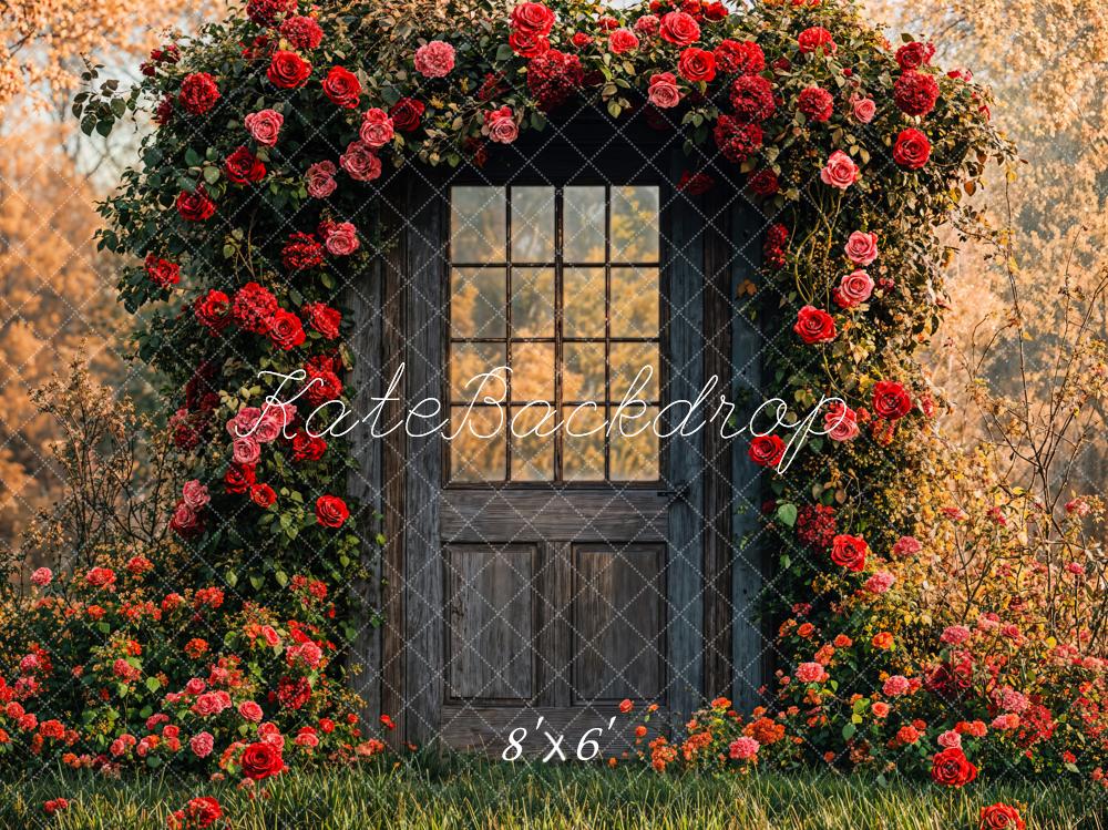 Kate Fleece Spring Rose Door Backdrop Designed by Emetselch