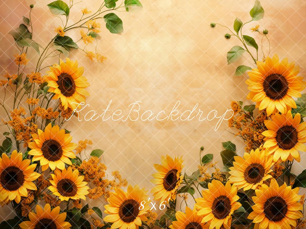 Kate Fleece Autumn Sunflower Backdrop Designed by Emetselch