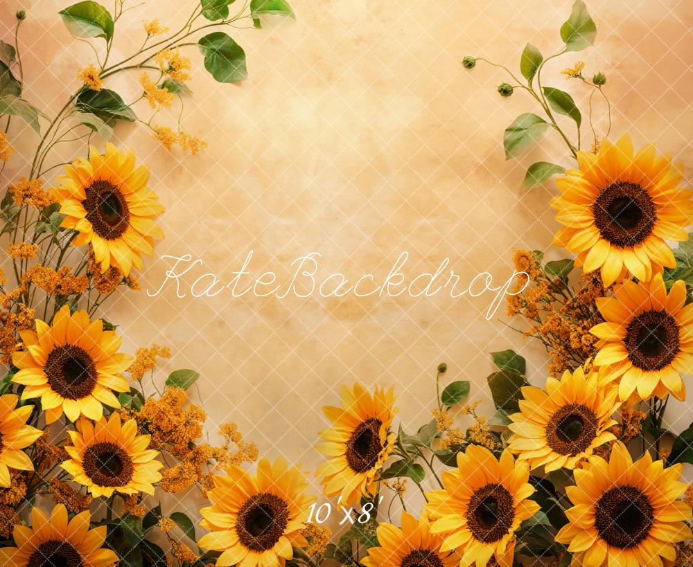 Kate Fleece Autumn Sunflower Backdrop Designed by Emetselch