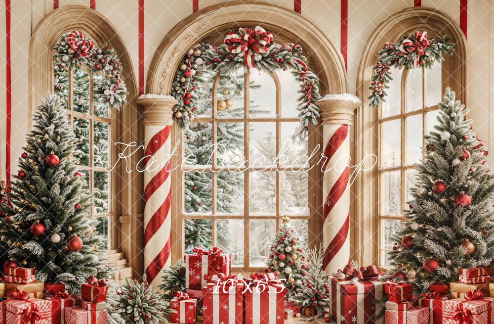 Kate Christmas Gift Arched Windows Backdrop Designed by Emetselch