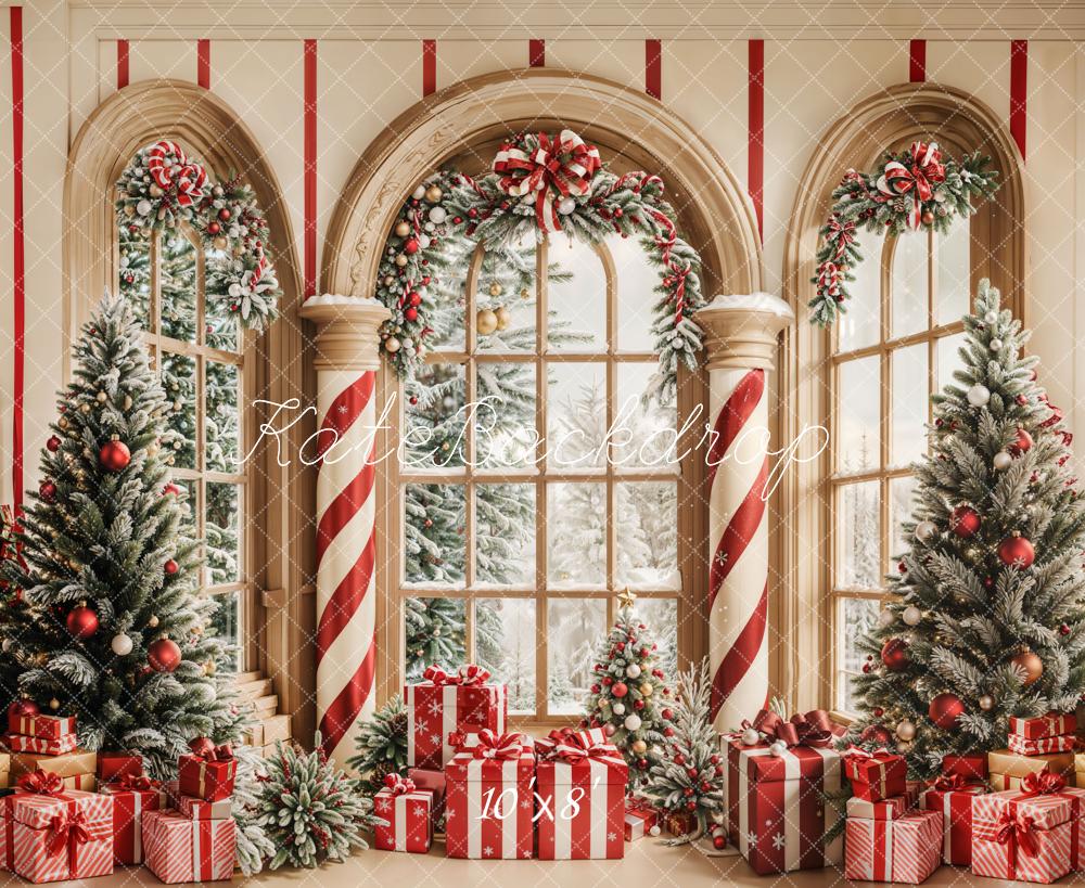 Kate Christmas Gift Arched Windows Backdrop Designed by Emetselch