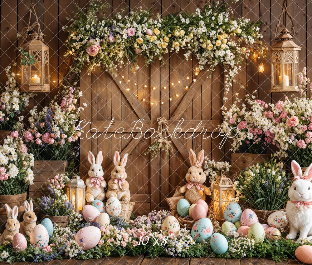 Kate Easter Eggs Bunny Flowers Backdrop Designed by Emetselch