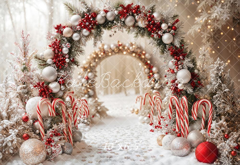 Kate Christmas Arch Decoration Snow Backdrop Designed by Emetselch