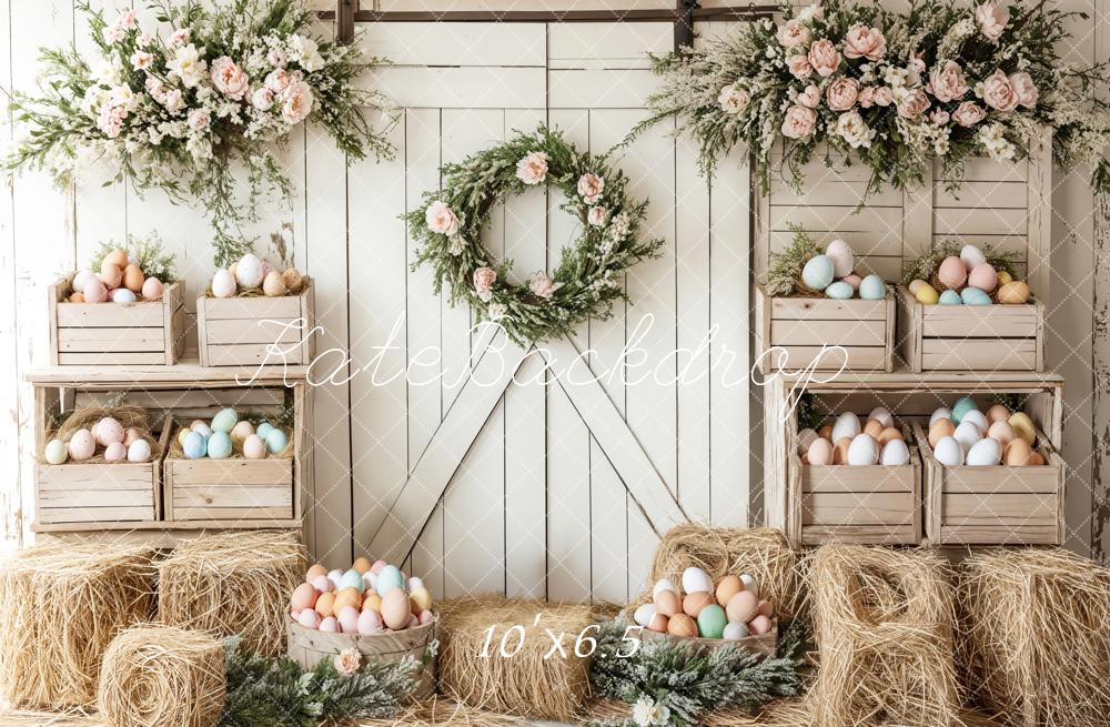 Kate Fleece Easter Egg Flower Backdrop Designed by Emetselch