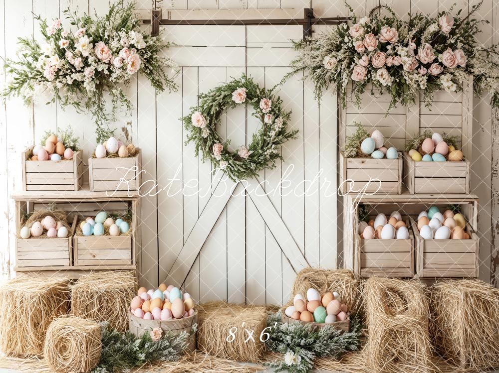 Kate Fleece Easter Egg Flower Backdrop Designed by Emetselch