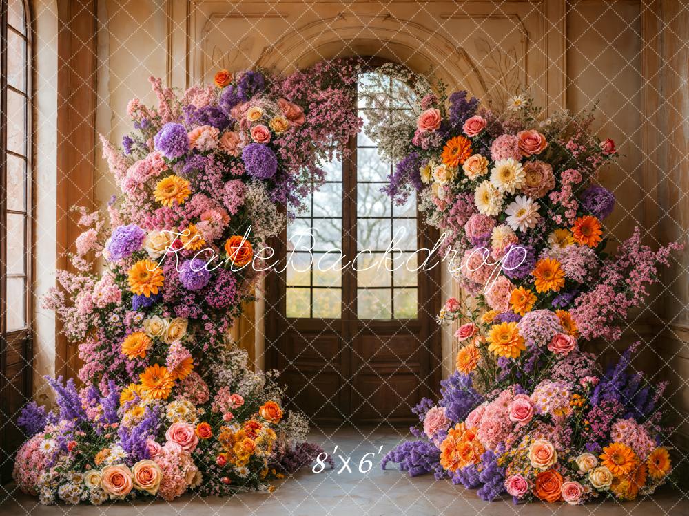 Kate Spring Flower Arch Retro Door Backdrop Designed by Emetselch