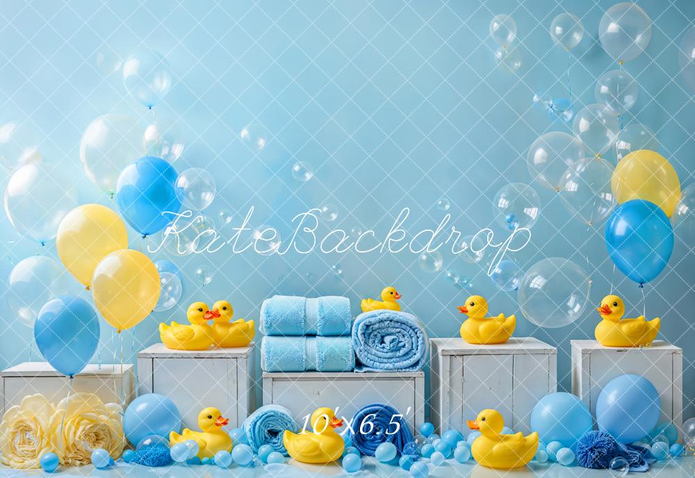 Kate Fleece Baby Shower Backdrop Duck Balloon Designed by Emetselch