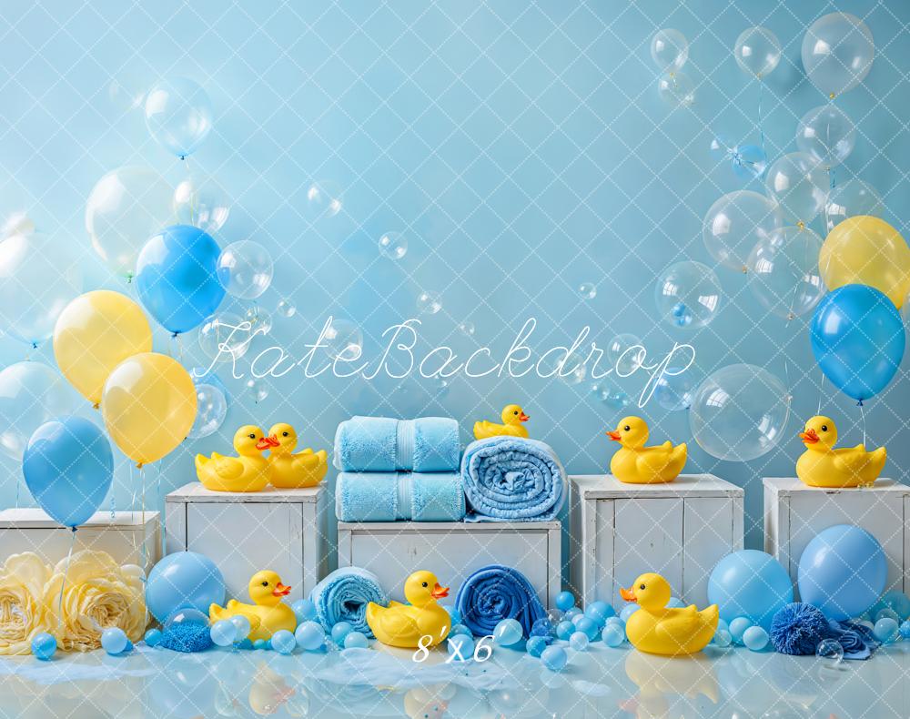 Kate Fleece Baby Shower Backdrop Duck Balloon Designed by Emetselch