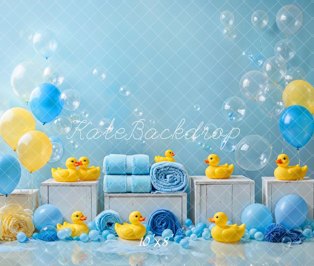 Kate Fleece Baby Shower Backdrop Duck Balloon Designed by Emetselch