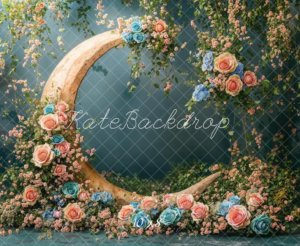 Kate Fleece Crescent Moon Backdrop Cake Smash Newborn Designed by Emetselch