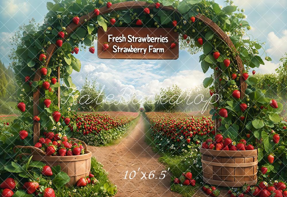 Kate Fleece Strawberry Farm Backdrop Designed by Emetselch