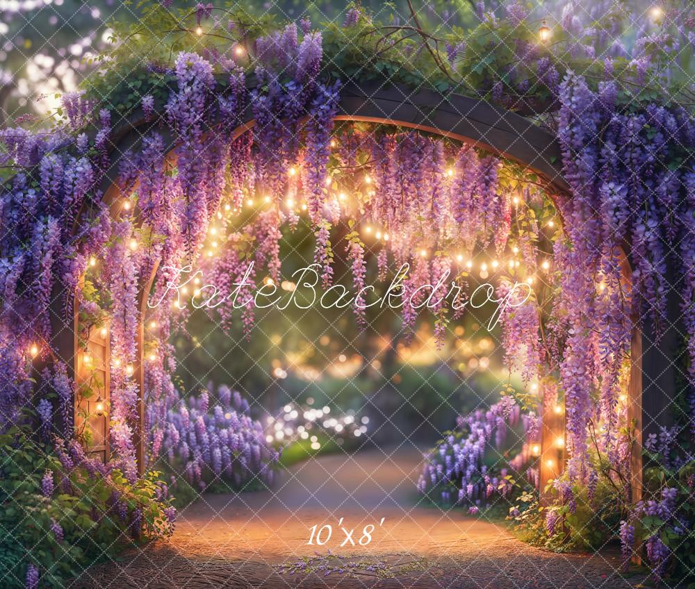 Kate Fleece Wisteria Dream Trail Arch Backdrop Designed by Emetselch