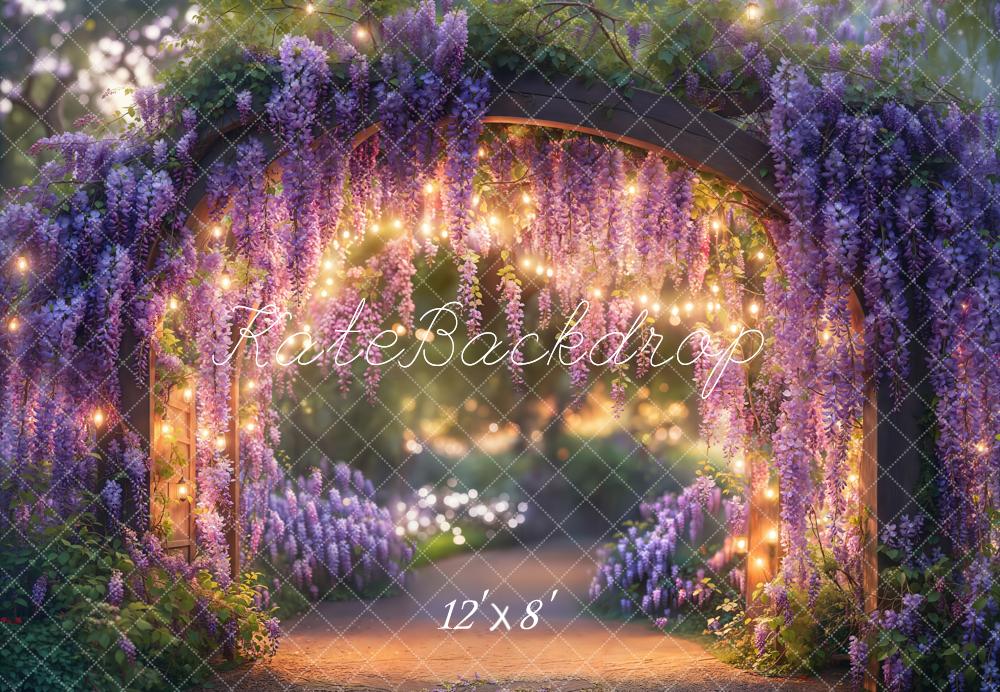 Kate Fleece Wisteria Dream Trail Arch Backdrop Designed by Emetselch