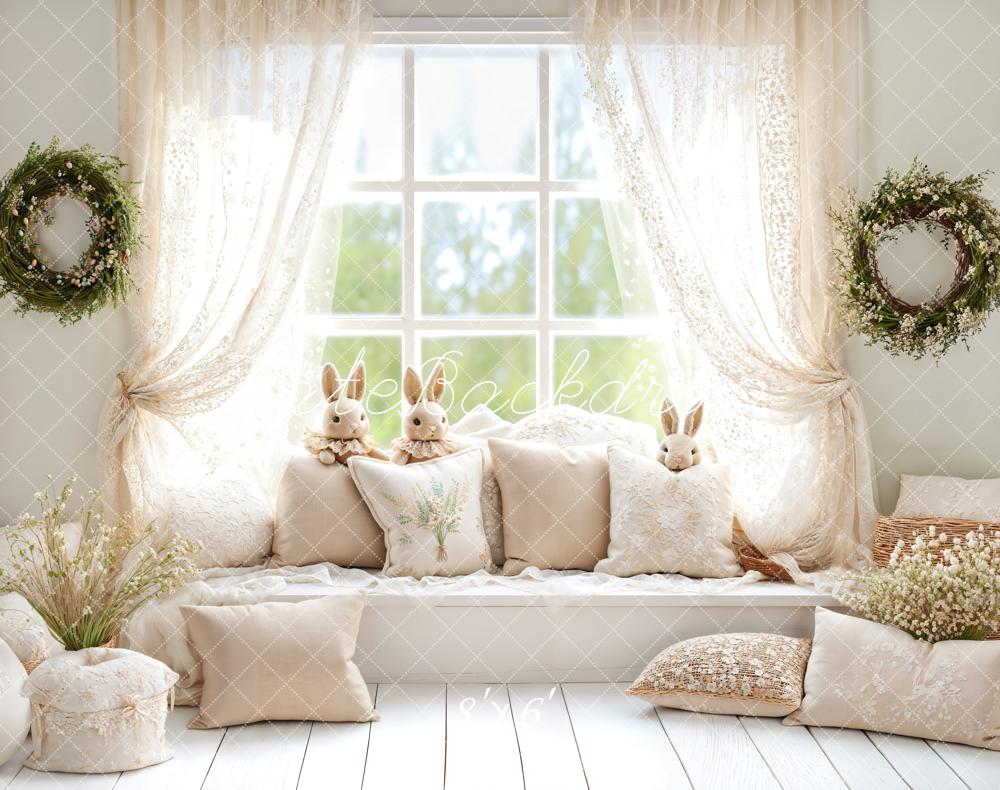 Kate Fleece Pillow Window Easter Backdrop Designed by Emetselch