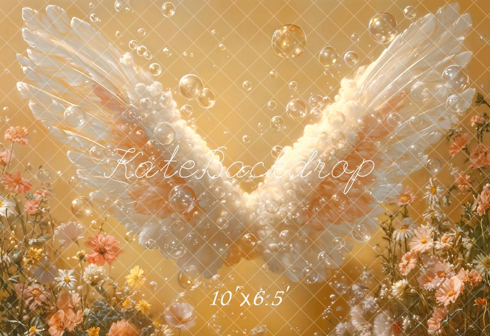 Kate Fleece Bubble Angel Wings Backdrop Designed by Emetselch