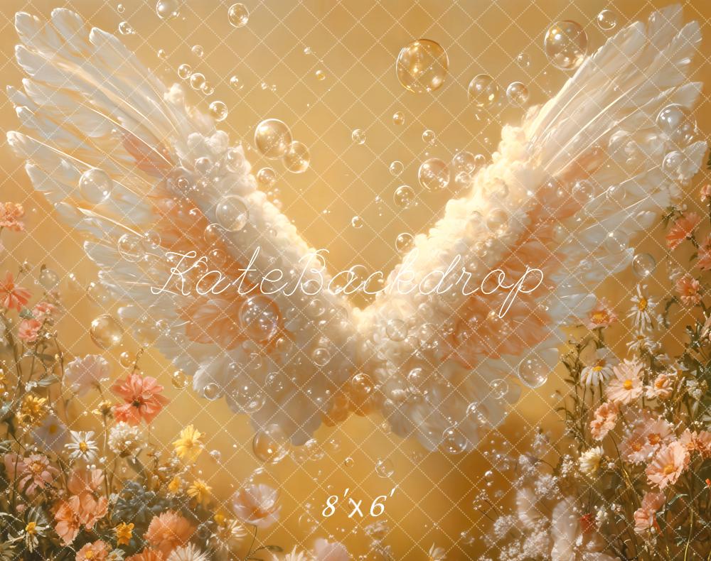 Kate Fleece Bubble Angel Wings Backdrop Designed by Emetselch