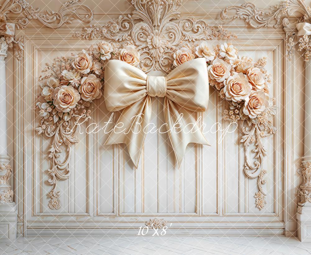 Kate Fleece Bow Retro Wall Backdrop Designed by Emetselch