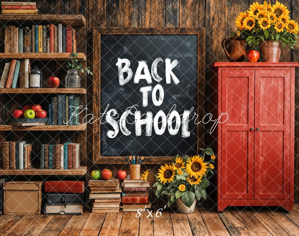 Kate Fleece Wood Back to School Backdrop Designed by Emetselch