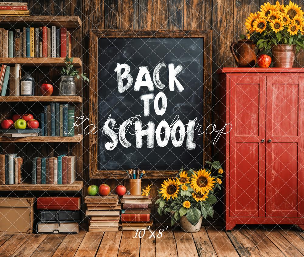 Kate Fleece Wood Back to School Backdrop Designed by Emetselch