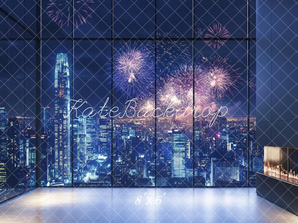 Kate Fleece City Night Fireworks Backdrop Designed by Lidia Redekopp