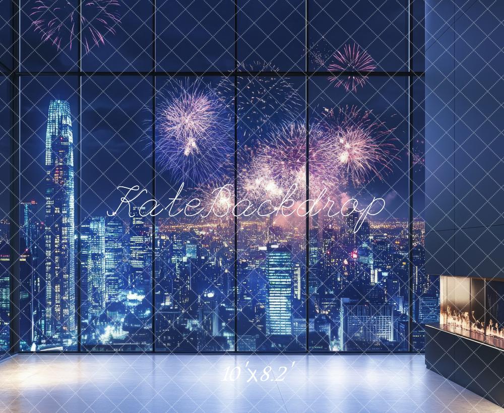 Kate Fleece City Night Fireworks Backdrop Designed by Lidia Redekopp