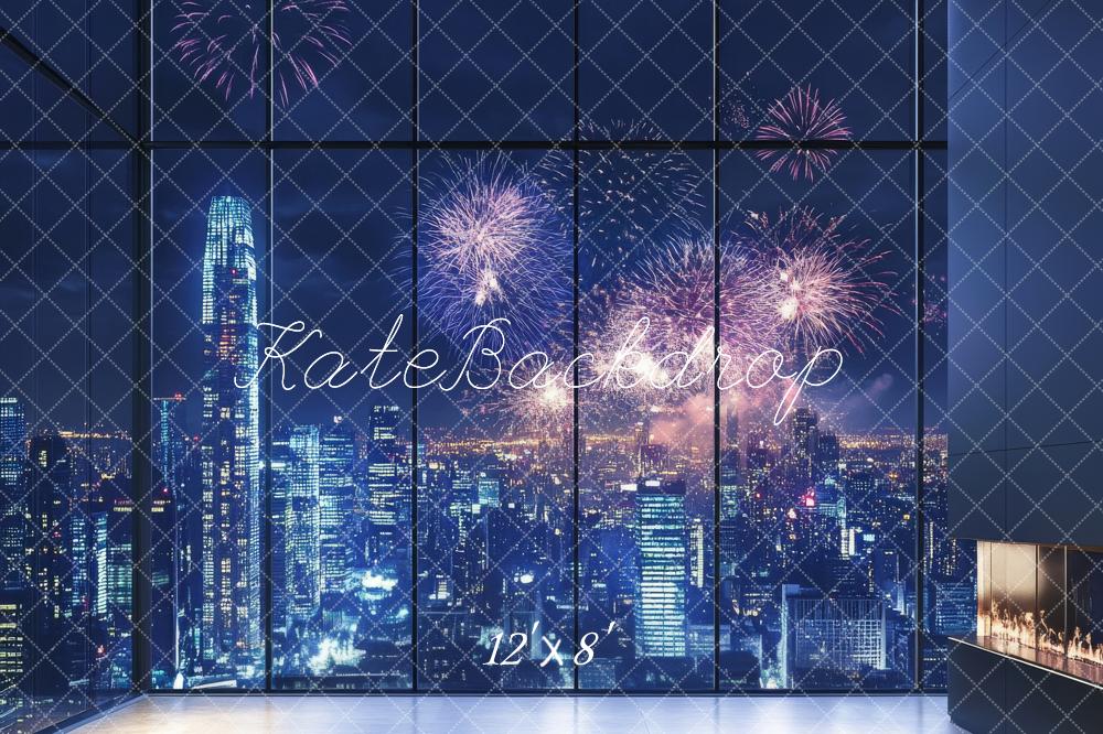 Kate Fleece City Night Fireworks Backdrop Designed by Lidia Redekopp