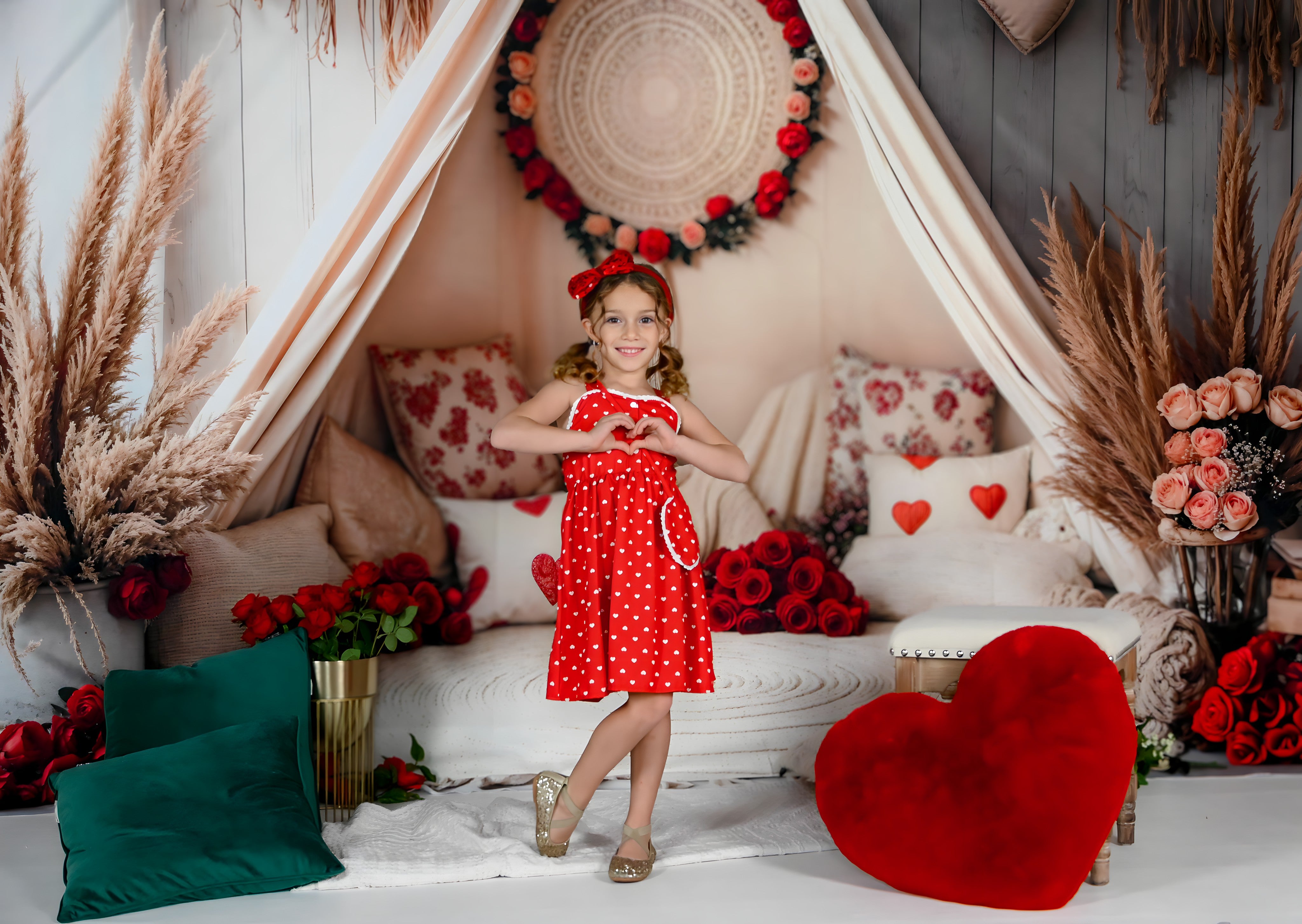 Kate Boho Romantic Floral Tent Backdrop Designed by Emetselch