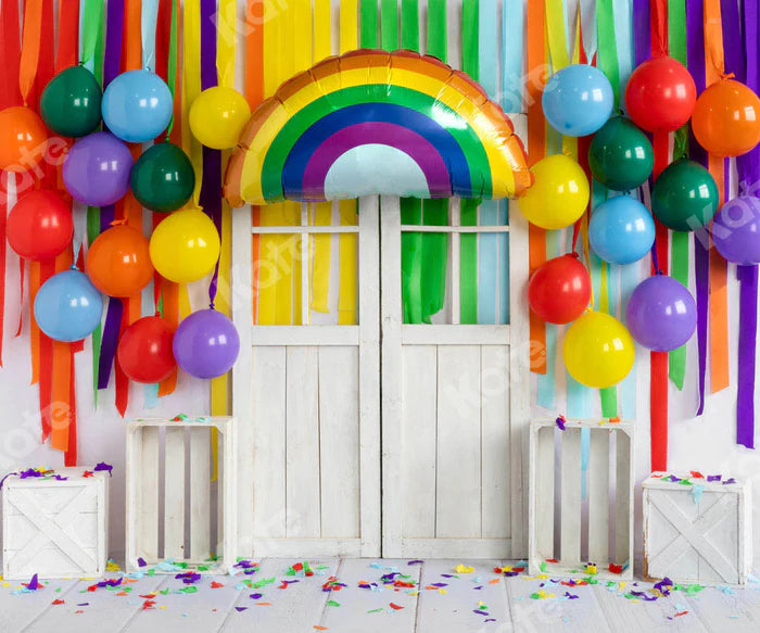 Kate Rainbow Balloons Backdrop Birthday Party Designed by Emetselch