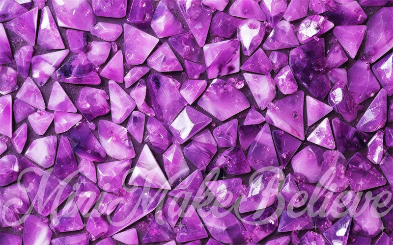 Kate Amethyst Gems Rubber Floor Mat for Photography designed by Mini MakeBelieve