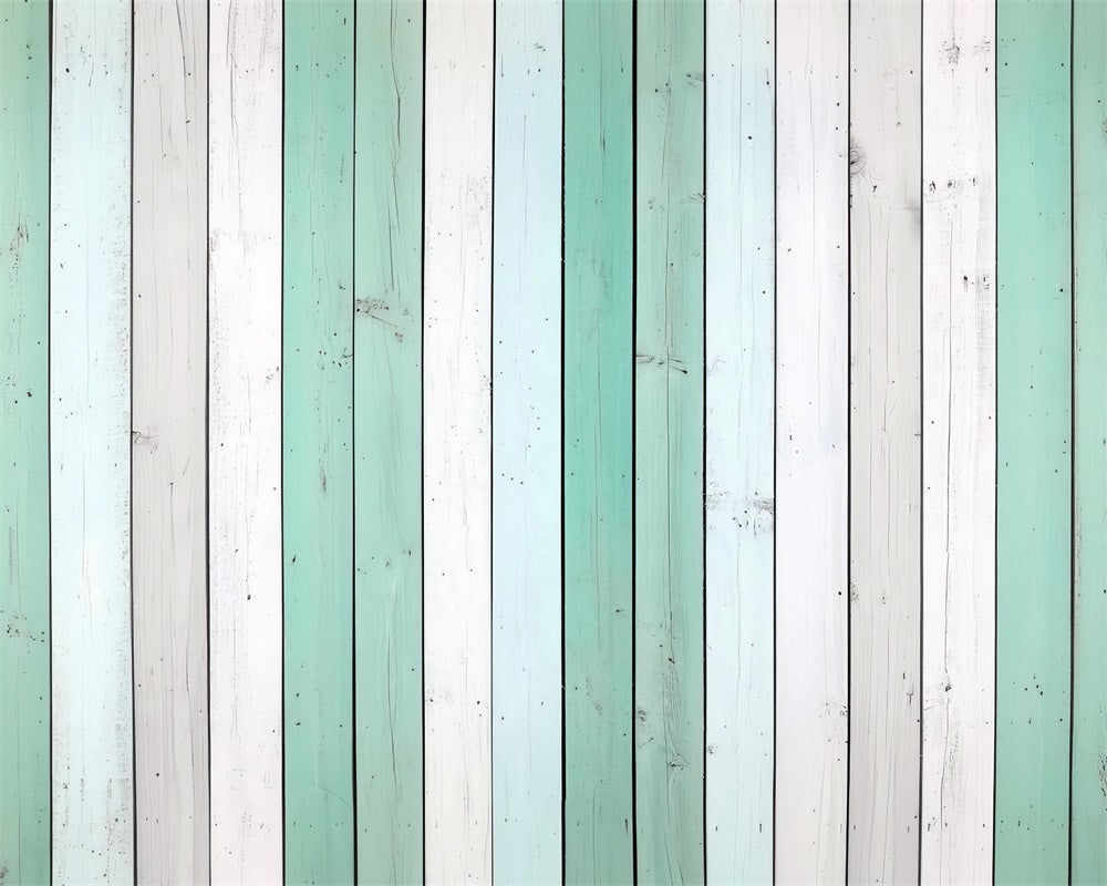 Kate Mint White Wooden Plank Rubber Floor Mat Designed by Mini MakeBelieve