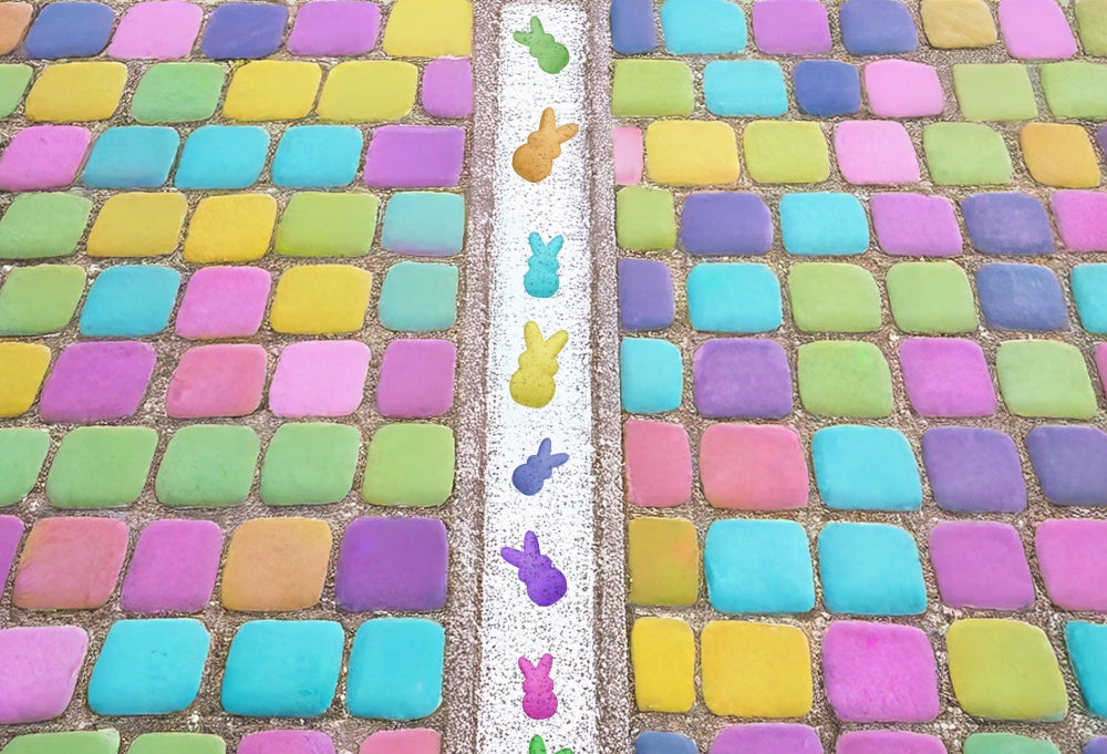 Kate Colored Squares Rubber Floor Mat Designed by Mini MakeBelieve