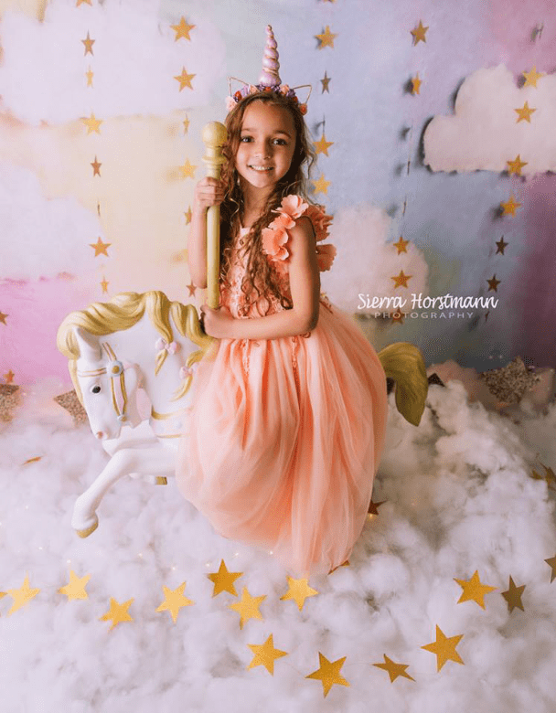 Kate Fantasy Background with Clouds Stars Children Backdrop for Photography Designed by Megan Leigh Photography - Kate Backdrop AU