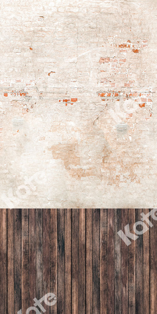 Kate Cracked Brick Wall Backdrop Plank Stitching Designed by Chain Photography - Kate Backdrop AU